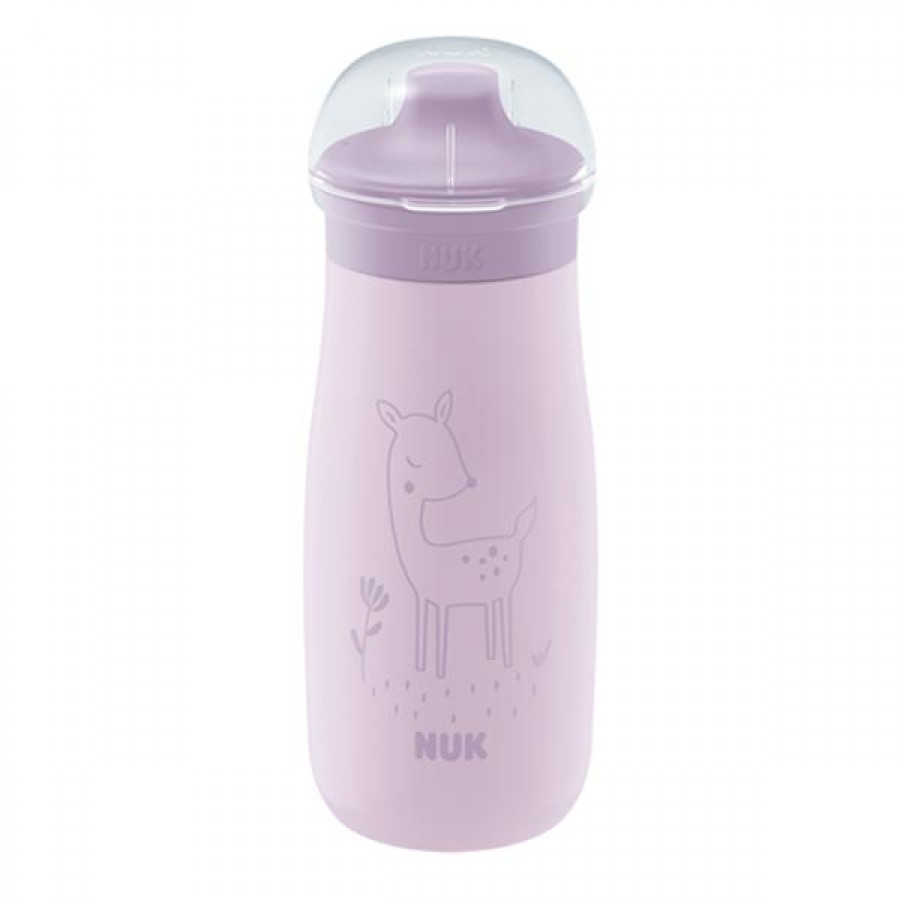 Nuk Mini-Me Sip από ανοξείδωτο ατσάλι με ρύγχος Μωβ 300ml (4008600434610)