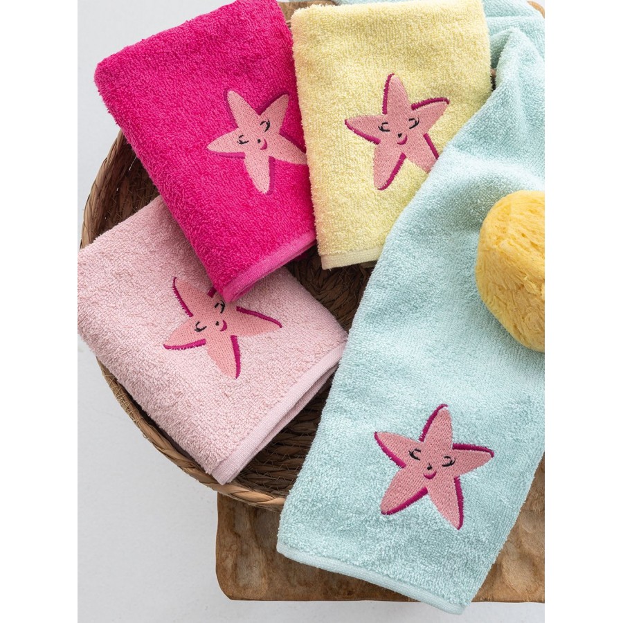 Palamaiki Home Baby Towel Set 4 pcs Kids Bath Starfish (5205857247065)