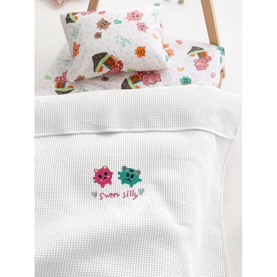 Κουβέρτα Πικέ Αγκαλιάς Baby Blankets 80x110 CANDY/2 WHITE (5205857280055)