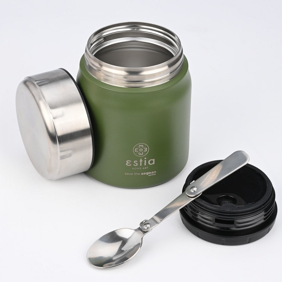 Estia Home Θερμός από ανοξείδωτο ατσάλι φαγητού Lunch Pots 500ml Forest Spirit (01-21672)