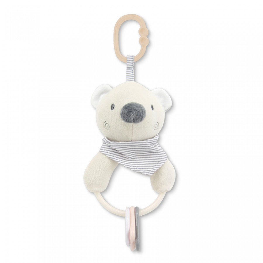 Lorelli Κρεμαστή Λούτρινη Κουδουνίστρα Bear Beige Natural (10191400008)