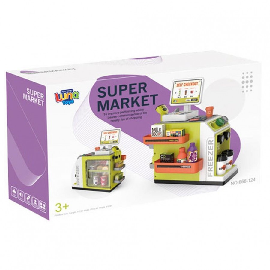 Luna Toys Σούπερ Μάρκετ με φως και ήχο σετ 46Τμx  (622883)