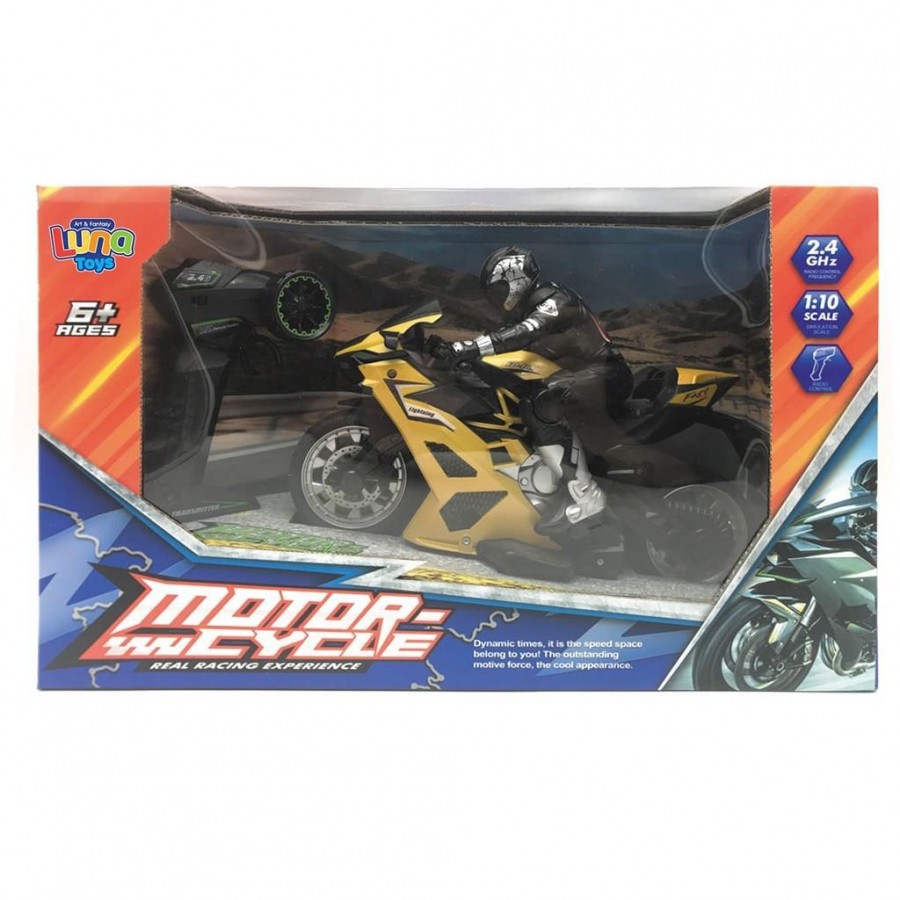   Luna Toys Μηχανή Τηλεκατευθυνόμενη με αναβάτη 1:10  2.4 GHz (622897)