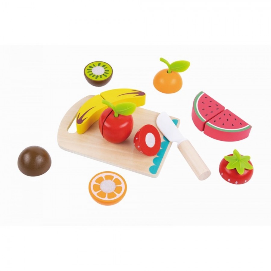 Tooky Toy Ξύλινο Σετ Κοπής Φρούτων TK111 Cutting Fruits 3+ ετών  (6972633373834)