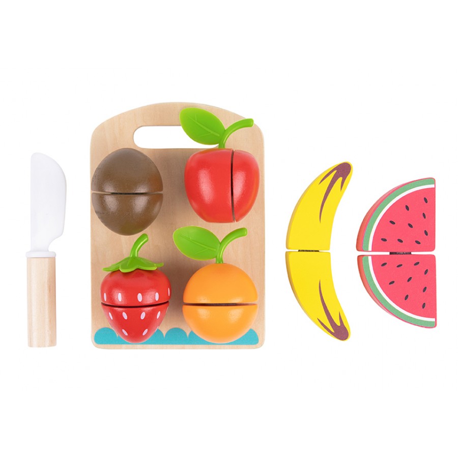 Tooky Toy Ξύλινο Σετ Κοπής Φρούτων TK111 Cutting Fruits 3+ ετών  (6972633373834)