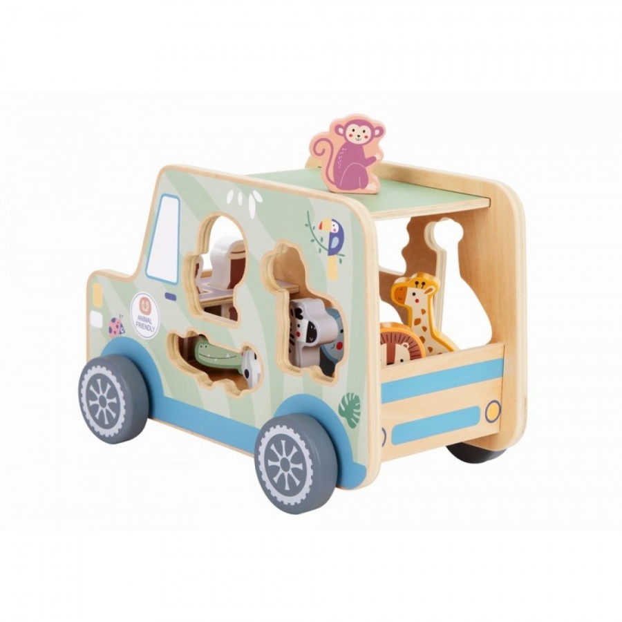 Tooky Toys Ξύλινο Animal Jeep  για 18+ Μηνών TK960 (6972633376446)