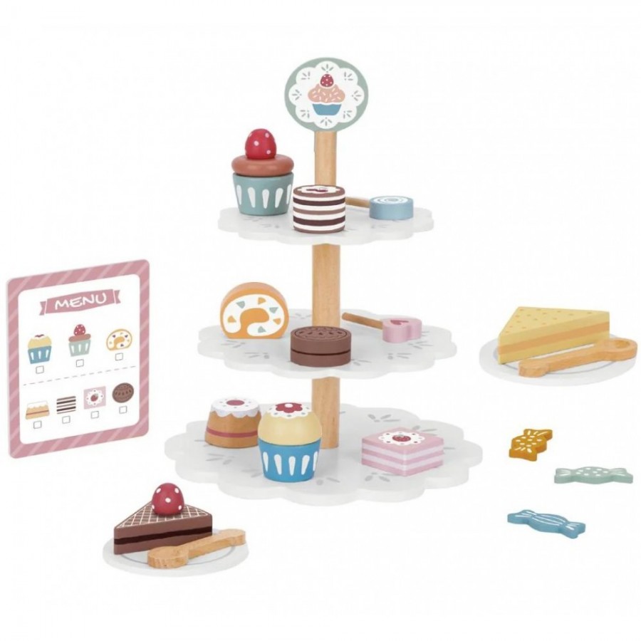 Tooky Toy Ξύλινο Dessert Stand TJ273 (6972633377924)