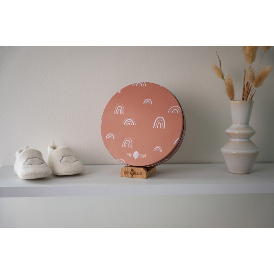 Petit Artichaut  Μεταλλικό κουτί για Αποτυπώματα Baby Box Round – Rainbow Terracotta (PA1305)