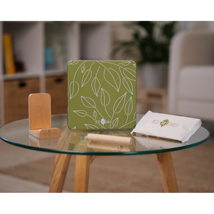 Petit Artichaut  Μεταλλικό κουτί για Αποτυπώματα Baby Box Square – Olive Tree (PA1403)