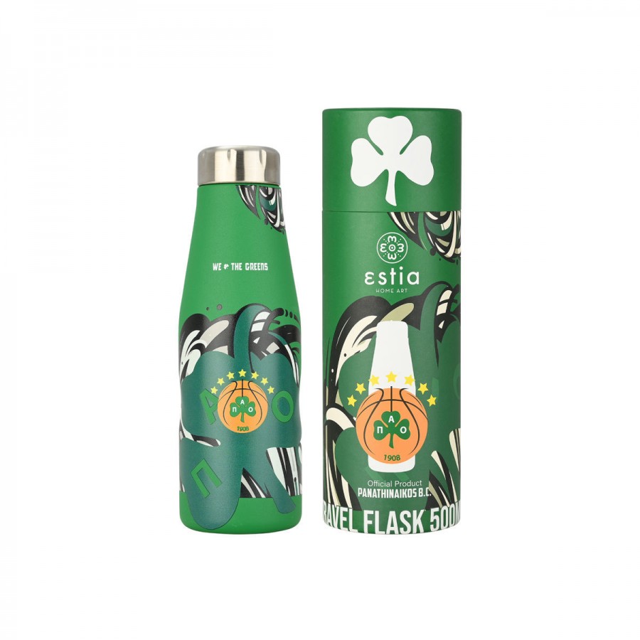 Estia Panathinaikos B.C. Edition Μπουκάλι Θερμός Travel Flask We The Greens 500ml (00-27186)