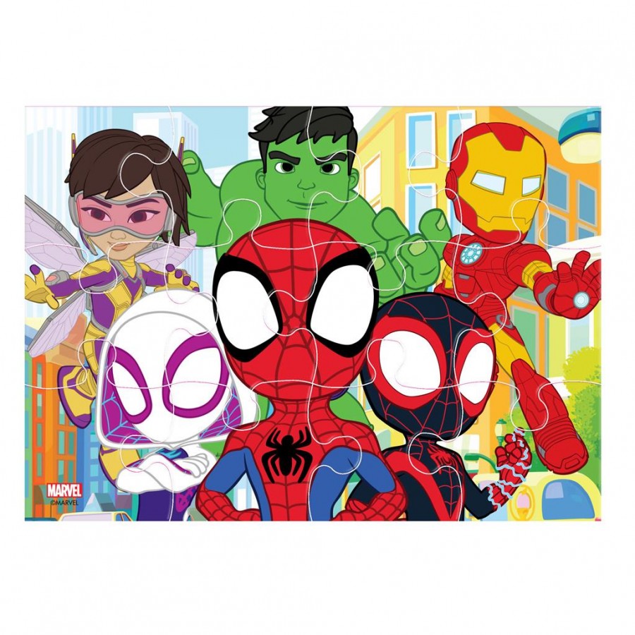 Luna Toys Παζλ Χρωματισμού 2 όψεων 4 σε 1 Spidey (000508275)