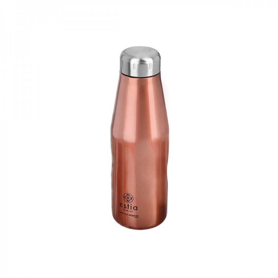 Estia θερμός Travel Flask Save The Aegean 500ml Rose Gold (01-7836)