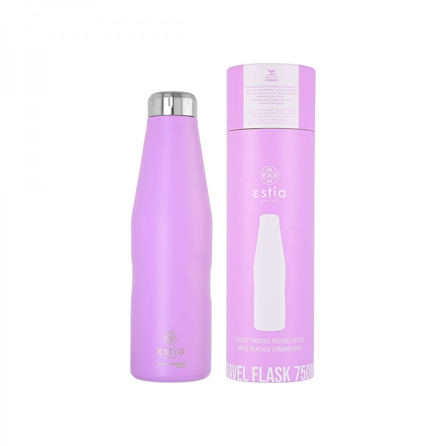 Estia θερμός Travel Flask Save The Aegean 750ml Levander Purple (01-9830)