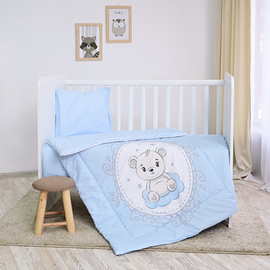 Lorelli Σετ Προίκα Μωρού Cosy 3 τμχ Ranforce Little Bear Blue (10420015901)