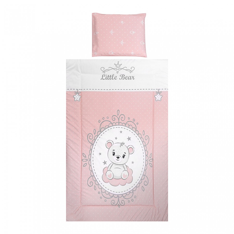 Lorelli Σετ Προίκα Μωρού Cosy 3 τμχ Ranforce Little Bear Pink (10420015902)