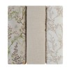 Kikkaboo Πάνες Αγκαλιάς από μουσελίνα set 3 pcs 75x75 cm Secret Garden Beige (31103010107)