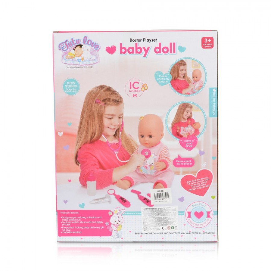 Moni Toys Κούκλα με Σετ Γιατρού 36cm 8100 (3800146266011)