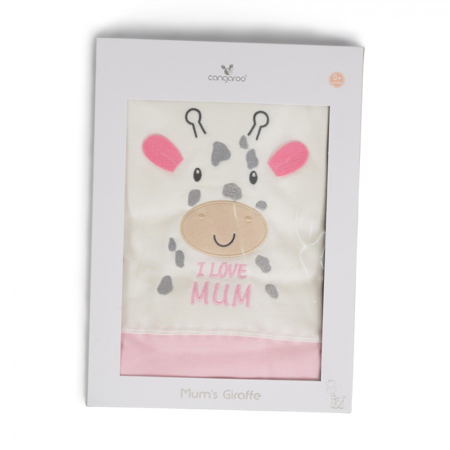 Cangaroo Κουβέρτα 90/100 cm Mum`s giraffe pink - 7689 (3800146271312)