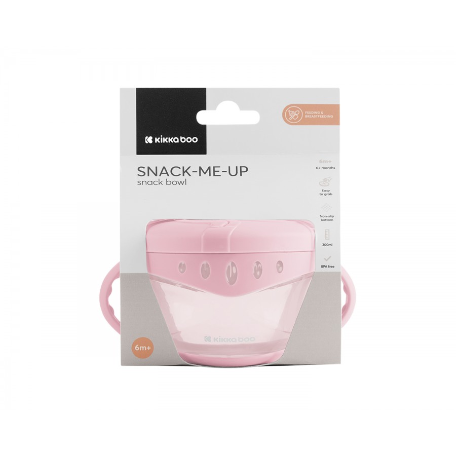 KikkaBoo Μπολ Για Σνακ Snack-me-up Pink (31302030083)