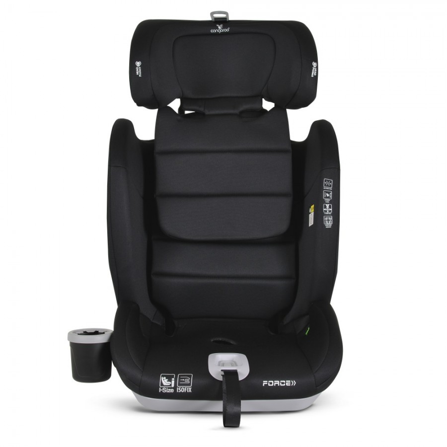 Cangaroo Κάθισμα Αυτοκινήτου με Isofix Force Black 76-150cm (3801005152339)