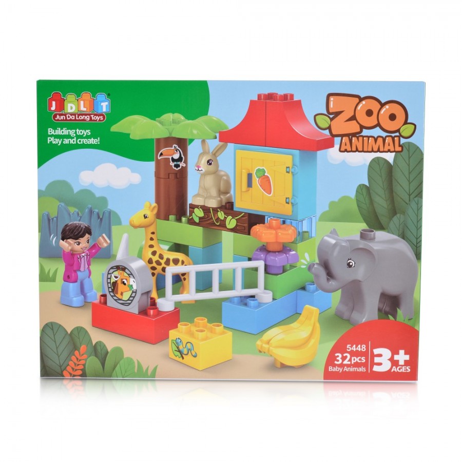 Jdlt Εκπαιδευτικά Τουβλάκια 32pcs Zoo 5448 (3801005600274)