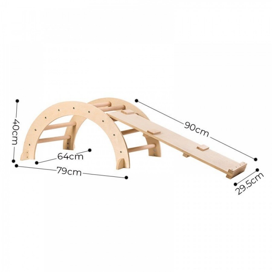 Moni Ξύλινη Αψίδα Αναρρίχησης με Ράμπα Pikler - PH13G032 (3801005601271)