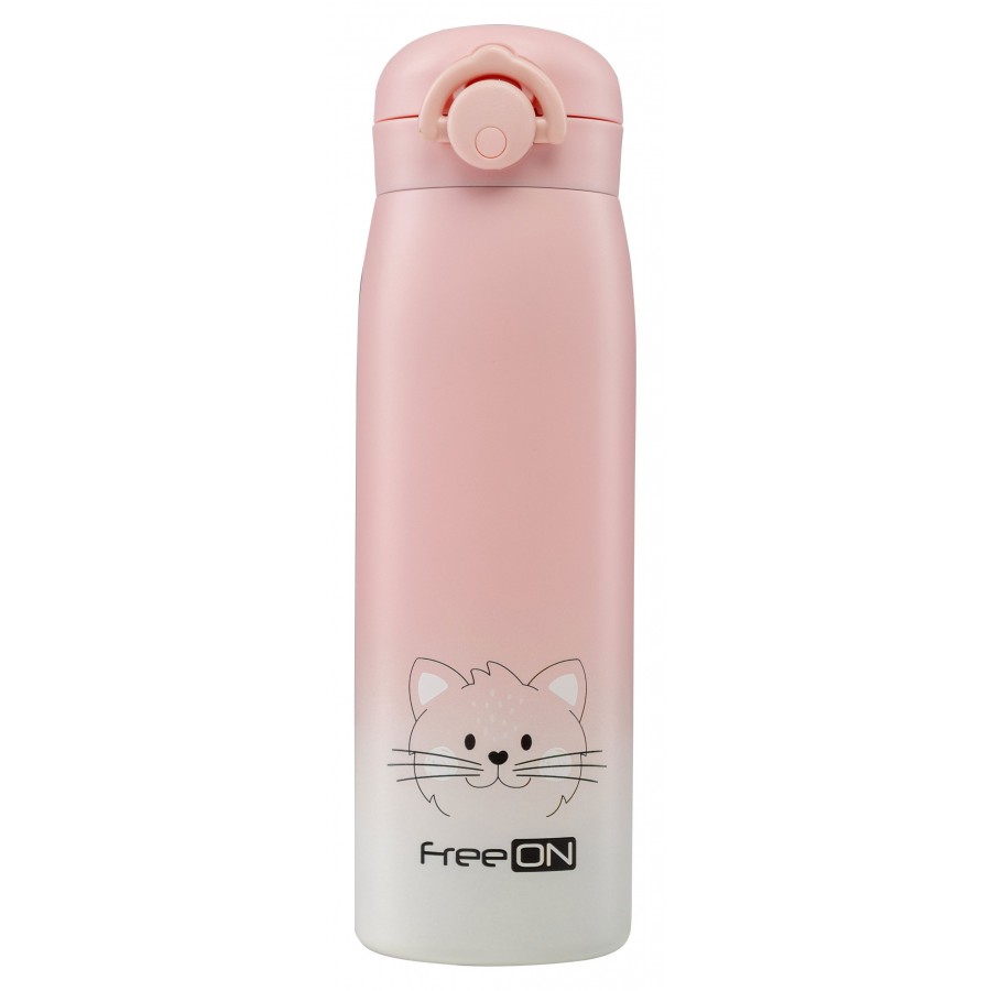 Freε On Παιδικό Παγούρι Θερμός 480ml Kitty Pink (380692)