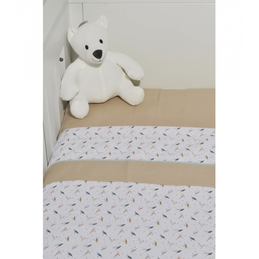 Baby Oliver Σετ σεντόνια 2τεμαχίων για βρεφικό λίκνο Beige (46-6704/404)