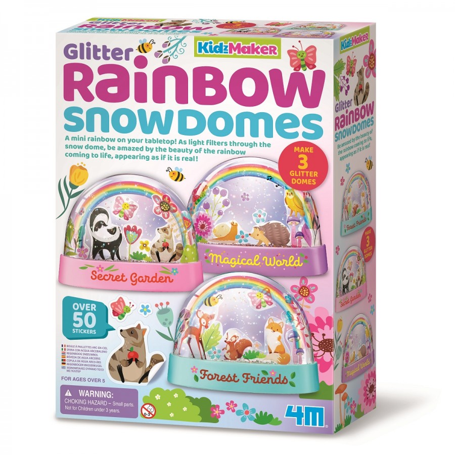 4M Toys Κατασκευή Χιονόμπαλες Ουράνιο Τόξο με Glitter (4M0624)