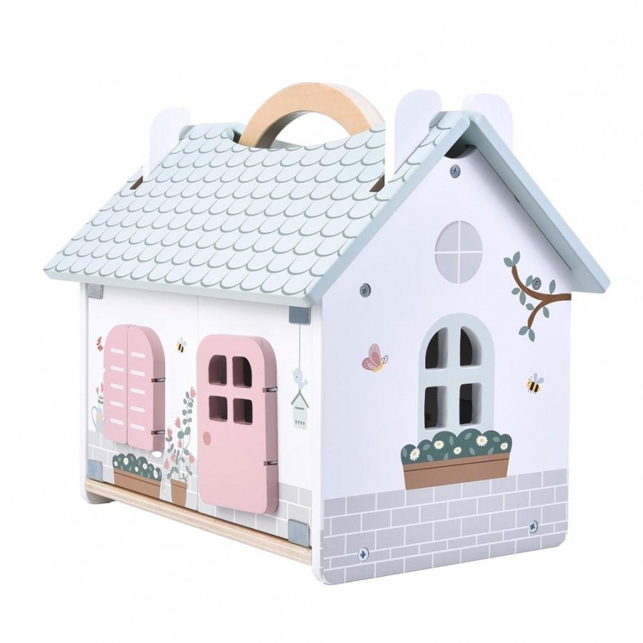 Luna Toys Ξύλινο Κουκλόσπιτο Σετ Έπιπλα 9 τμχ (622874)