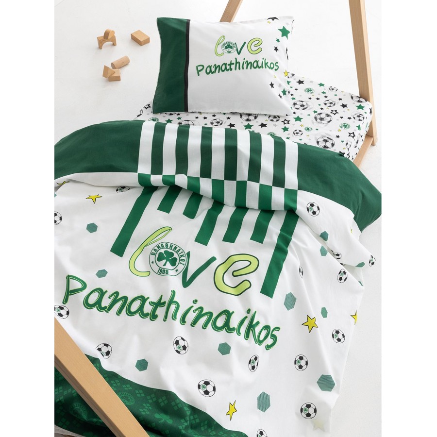 Palamaiki Home  Νέο Σετ Σεντόνια Κούνιας Panathinaikos F.C. 130x170 FC11 (9-020514-003)