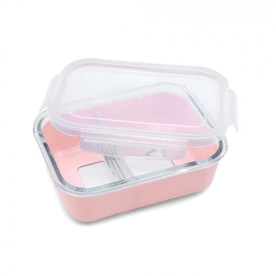 Melii – Glass Bento με θήκη σιλικόνης (740ml) – pink (MEL16960)