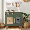 MySunshine: Ξύλινη παιδική κουζίνα με κατσαρολικά- Vintage green (MST-RB-WCF04)