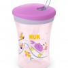 Nuk Παιδικό Ποτηράκι Action Cup  230ml με καλαμάκι που αλλάζει χρώμα Purple  (10255574)