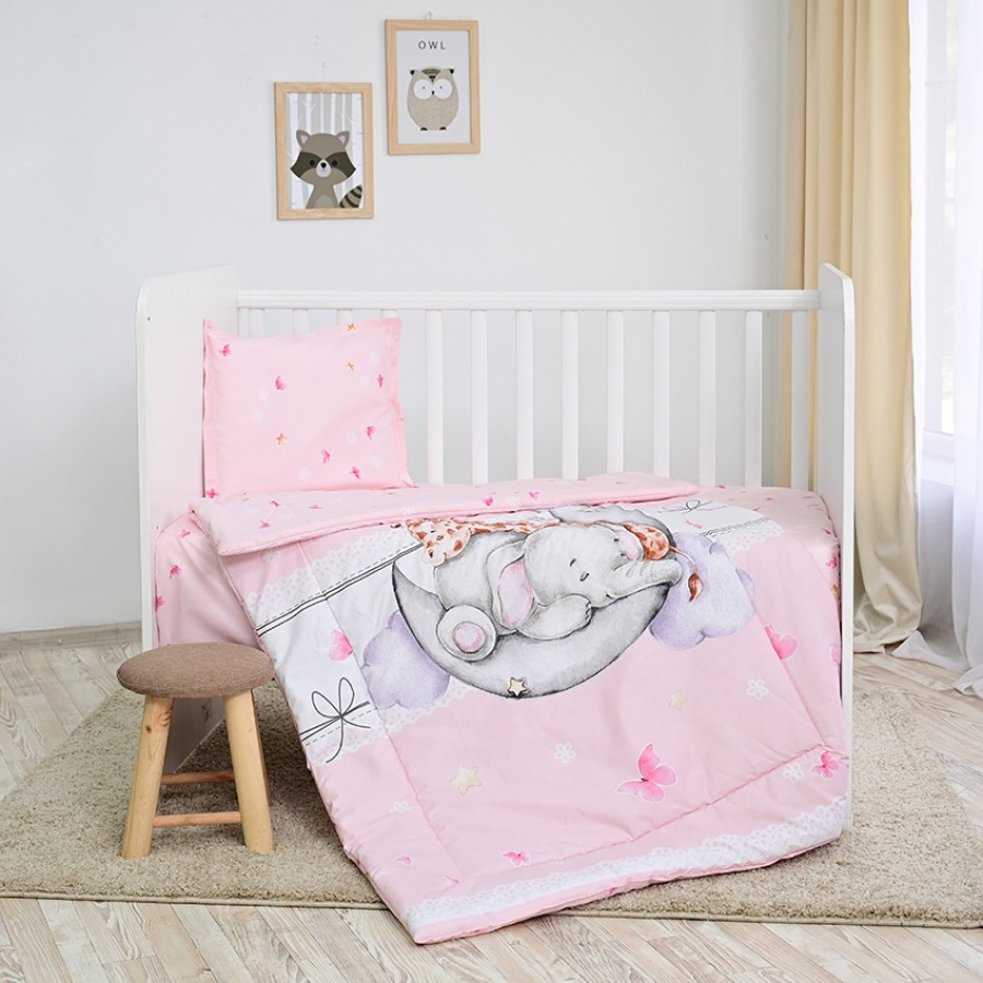 Lorelli Σετ Προίκα Μωρού Cosy 3 τμχ Ranforce Butterflies Pink (10420015801)