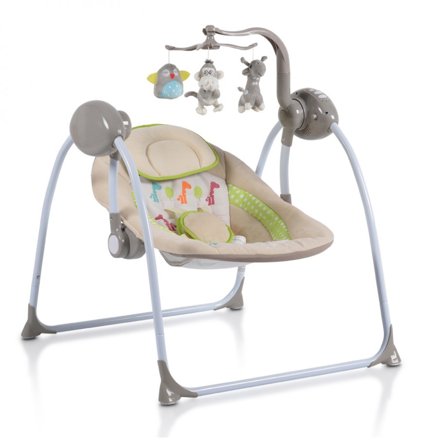 Ηλεκτρικό Βρεφικό Ρηλάξ-Κούνια Cangaroo Baby Swing+ Plus Cappuccino (3800146247416)